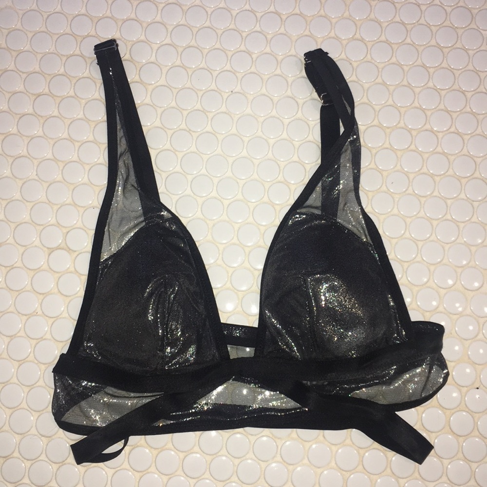 Victoria Secret Metallic Mesh Bra